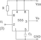 555构成单端双稳态电路图