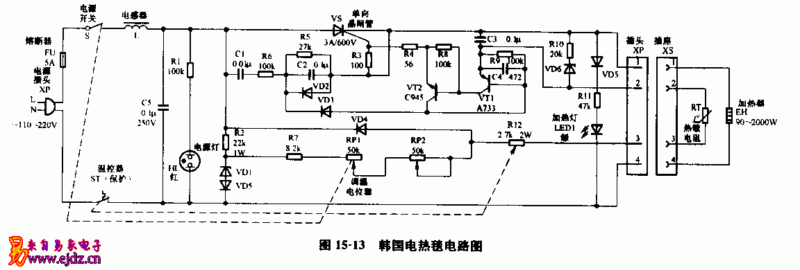 韩国,电热毯,电路图