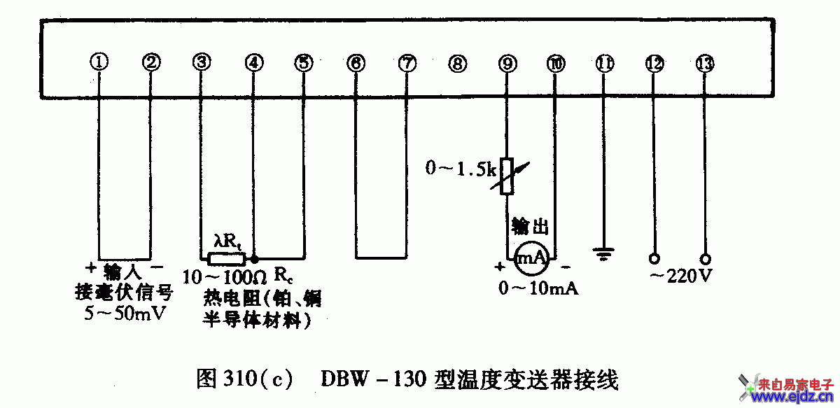 5种常用自动控制仪表接线方法电路图