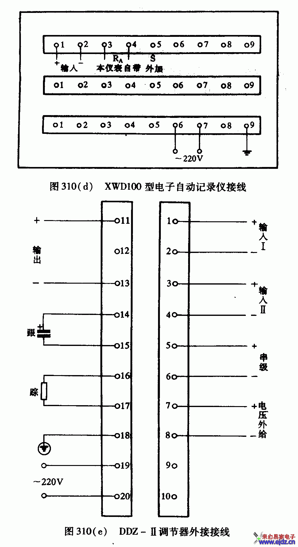 5种常用自动控制仪表接线方法电路图