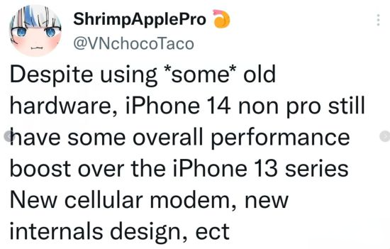 爆料：iPhone14采用老芯片 仍能得到新提升