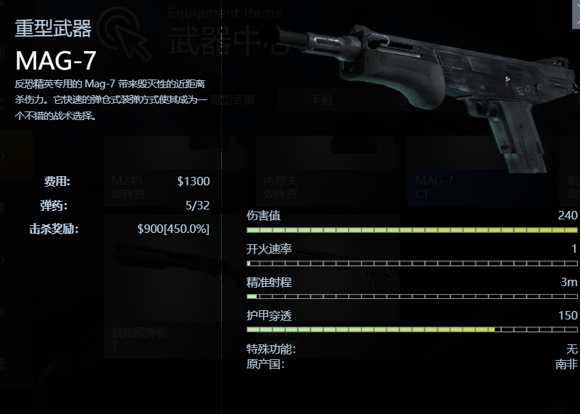 《CSGO》MAG-7重型武器图鉴介绍