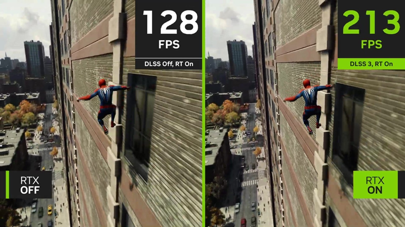Nvidia展示《漫威蜘蛛侠：重制版》DLSS 3.0实机画面 帧率翻倍