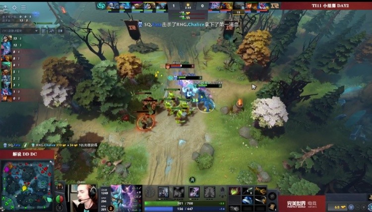 Dota 2 TI11小组赛报告：小黑英勇输出全开，RNG以1-0战胜SQ！