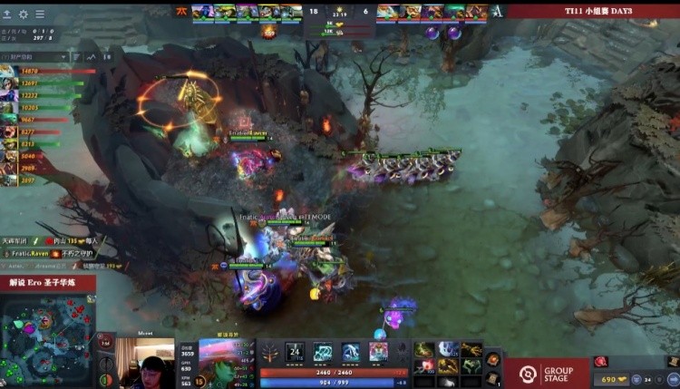 Dota 2 Ti11小组赛：神秘选手树木连掷焦阳势不可挡，FNC 1-0 Aster！