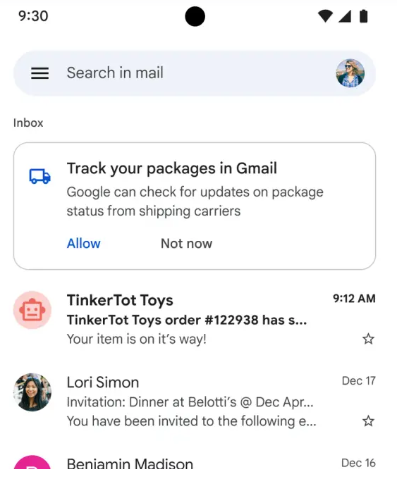 Google宣布Gmail将在假日购物季，增加新的包裹追踪功能