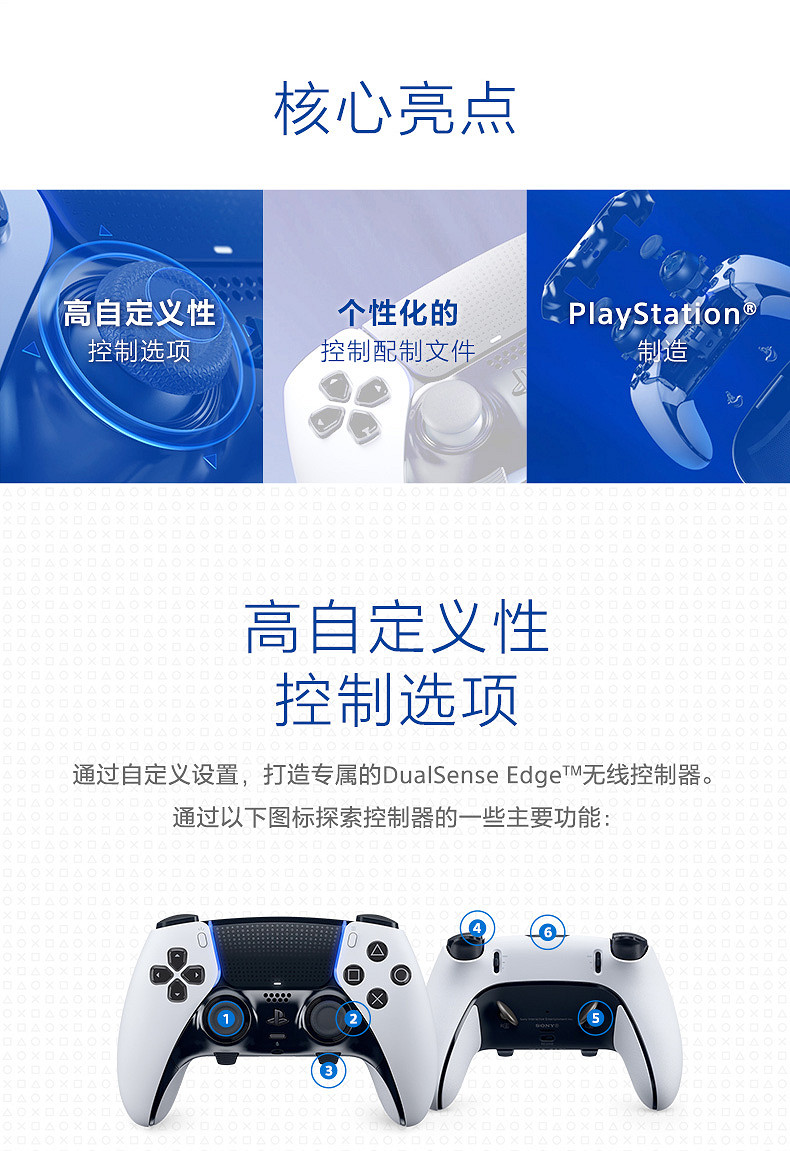 国行PS5 DualSense Edge精英手把开放预售 手把功能更加多元