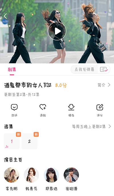 《酒鬼都市女人们2》一周更新几集以及每周几更新