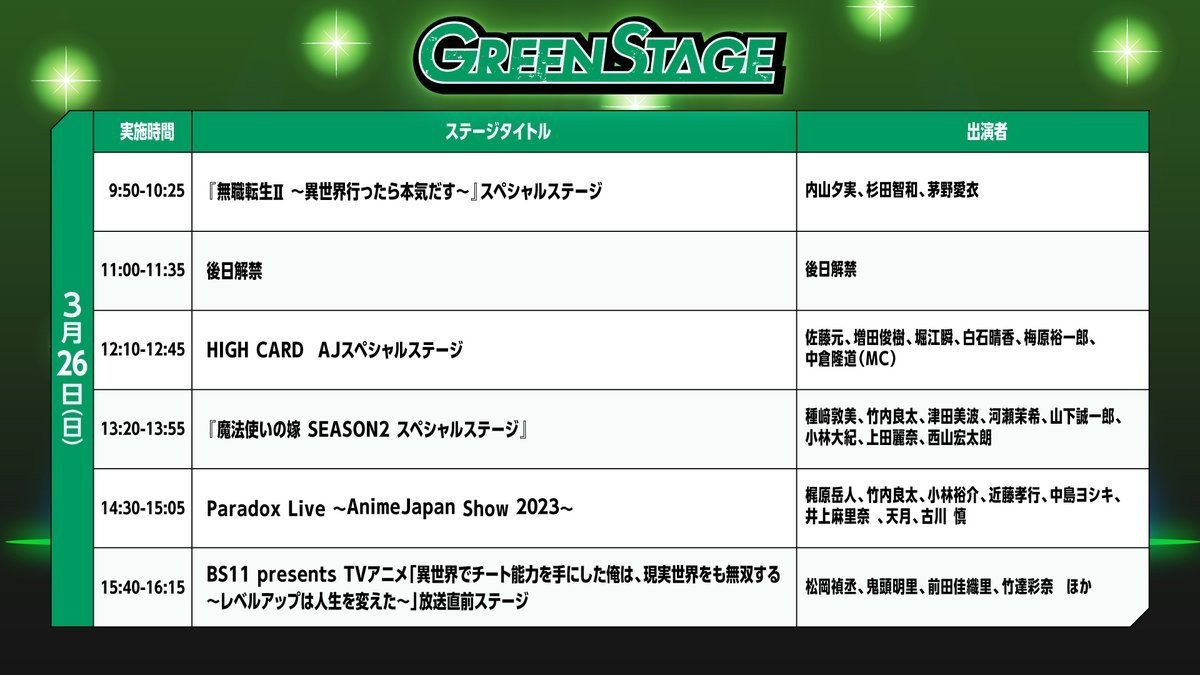 AnimeJapan 2023 主视觉图、舞台阵容与时间表公开