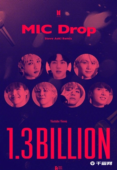 防弹少年团《MIC Drop》破13亿点击