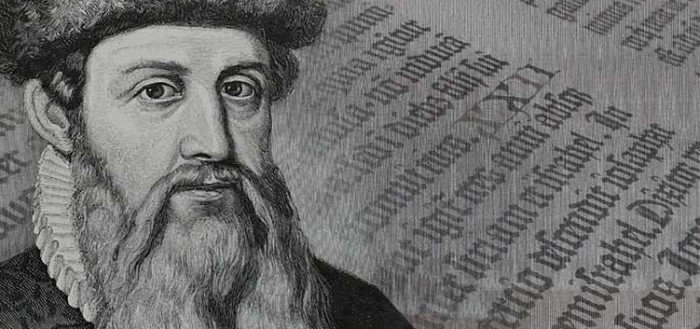 西方铅活字印刷术发明人约翰·古腾堡于1468年2月3日逝世