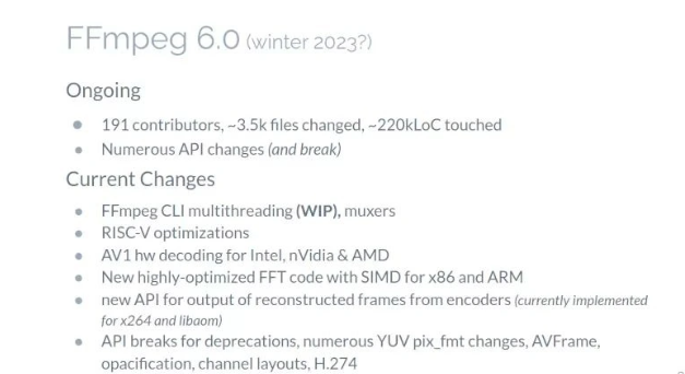 FFmpeg 6.0将大幅优化AV1硬件解码性能