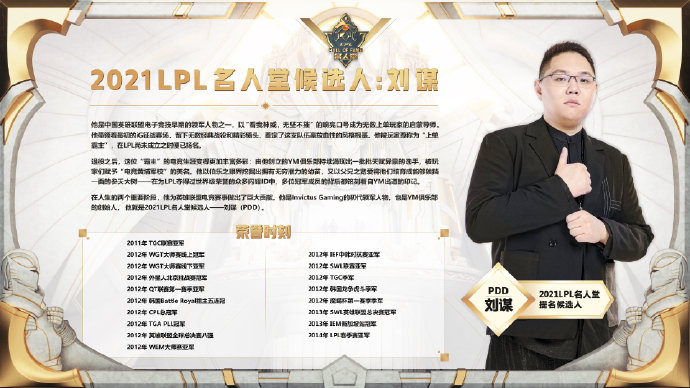 2021 LPL名人堂入选成员