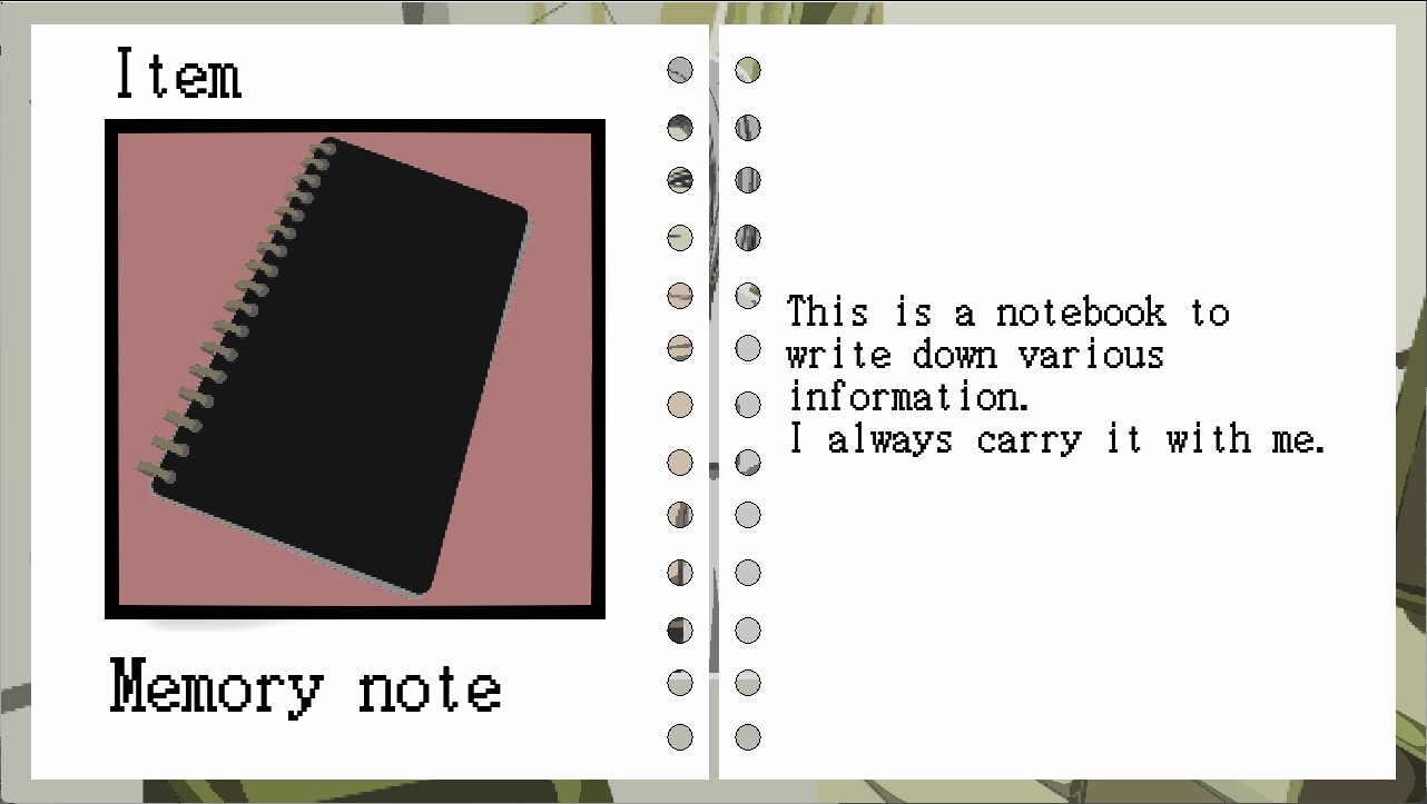 个人开发文字冒险《Remembering／Not remembering Sin》发表，利用笔记本探索主角的过往