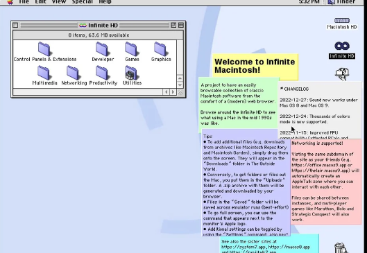 Infinite Mac系列新作：可在浏览器上运行Mac OS 9系统