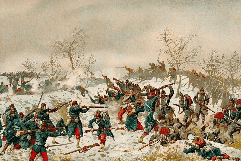 普法战争于1871年2月16日结束，法国战败，结束在欧洲大陆的霸权