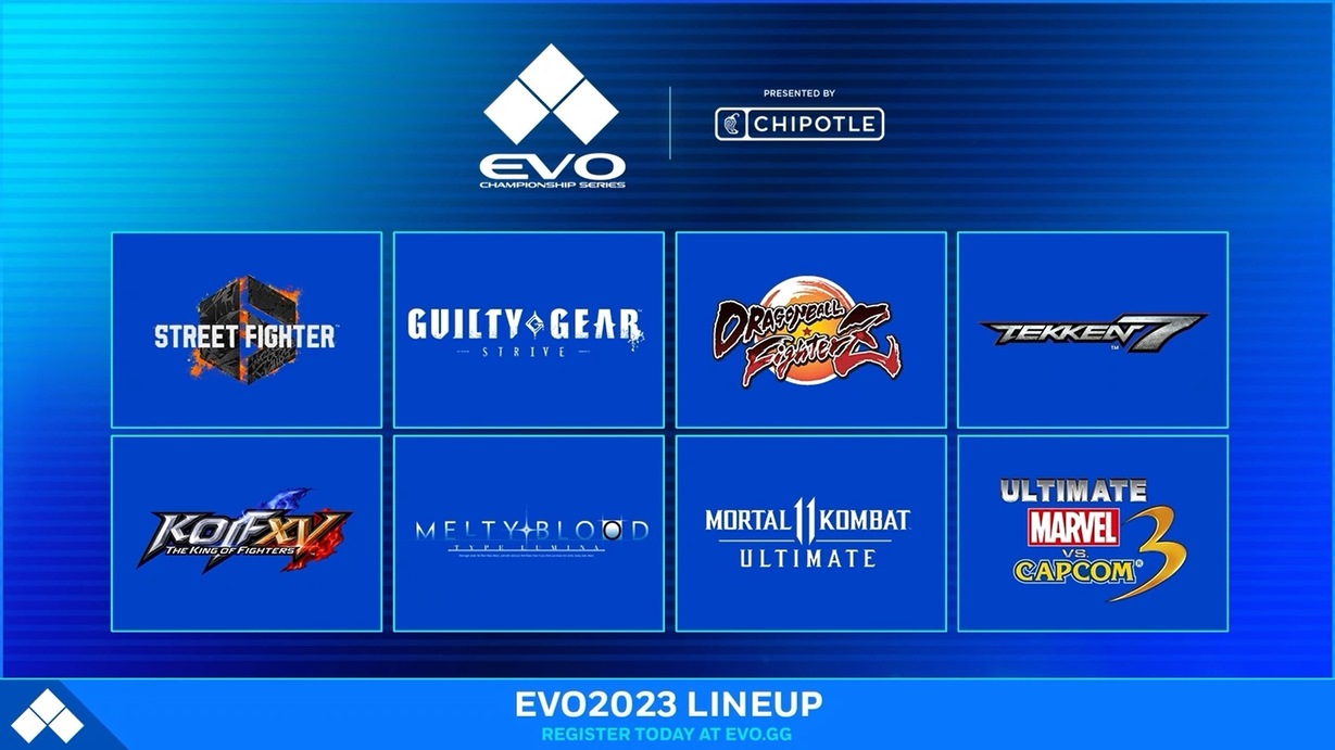 EVO 2023比赛项目公布，包括《街霸6》、《铁拳7》八款游戏