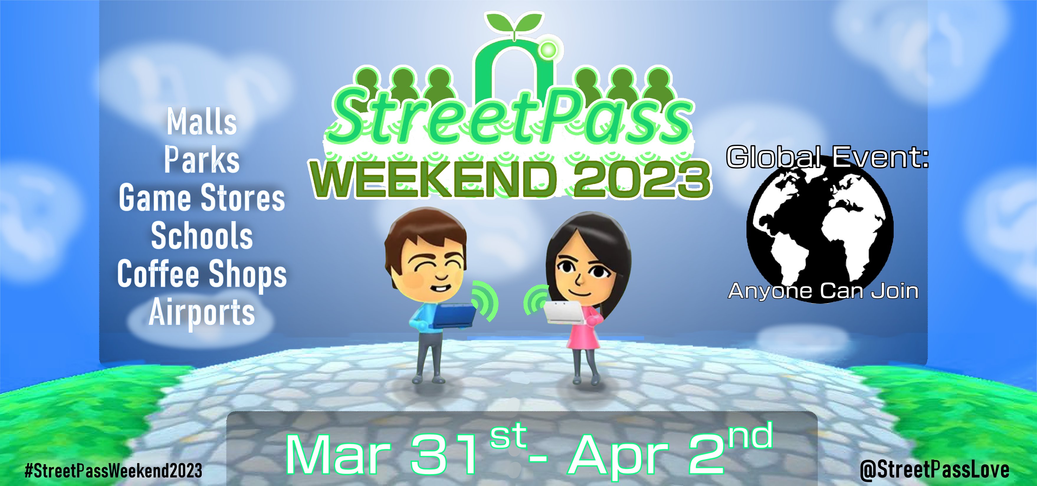 非官方的 Nintendo 3DS Streetpass Weekend 2023 将于 3 月 31 日至 4 月 2 日举行