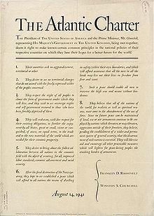 1941年8月14日，《大西洋宪章》正式公布