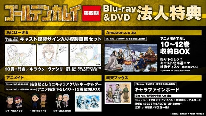 《黄金神威》近日公开 Blu-ray&DVD 系列第十二卷封面