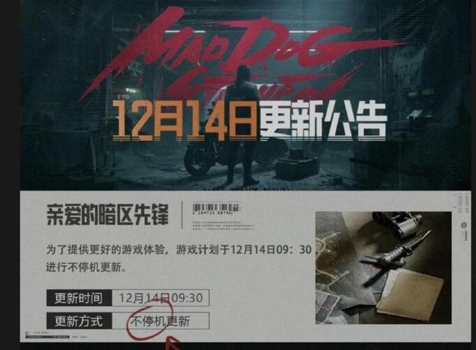 《暗区突围》12月14日不停机更新公告