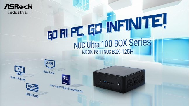 《华擎NUC Ultra 100 Box》迷你电脑正式发布