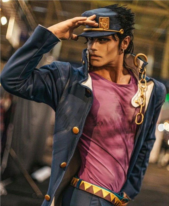 《JOJO的奇妙冒险》承太郎COSPLAY新高度，线条与力量的完美演绎