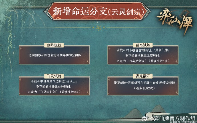 《弈仙牌》命运之书将于7月18日更新，新增28条命运分支