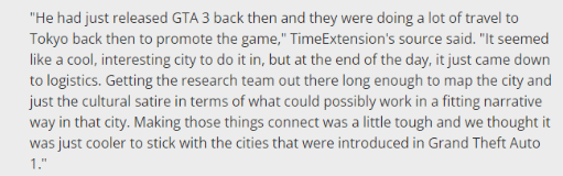 《GTA3》续作背后的秘密，东京风光差点成为犯罪都市新舞台