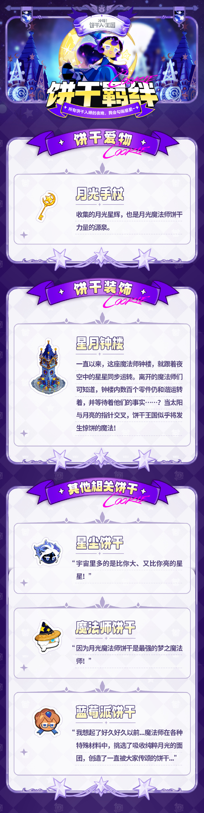 《冲呀饼干人王国》月光魔法师饼干限时UP即将开放，「月光魔法师饼干」档案公开