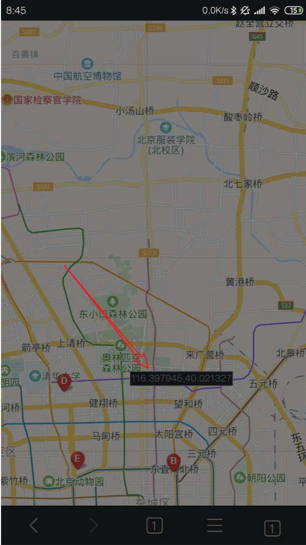 《百度地图》如何查看经纬度