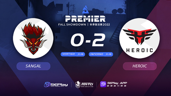 Heroic dominates Sangle in BLAST2022 Autumn Relegation Matches