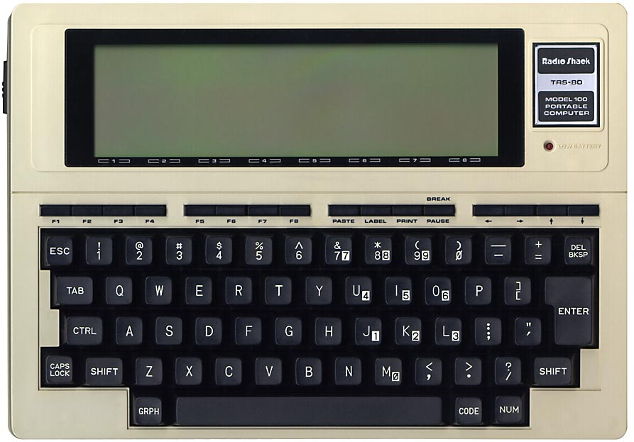 1983年，Radio Shack在美国发布了TRS-80 Model 100便携式计算机