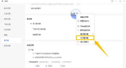 《迅雷11》怎么关闭悬浮窗