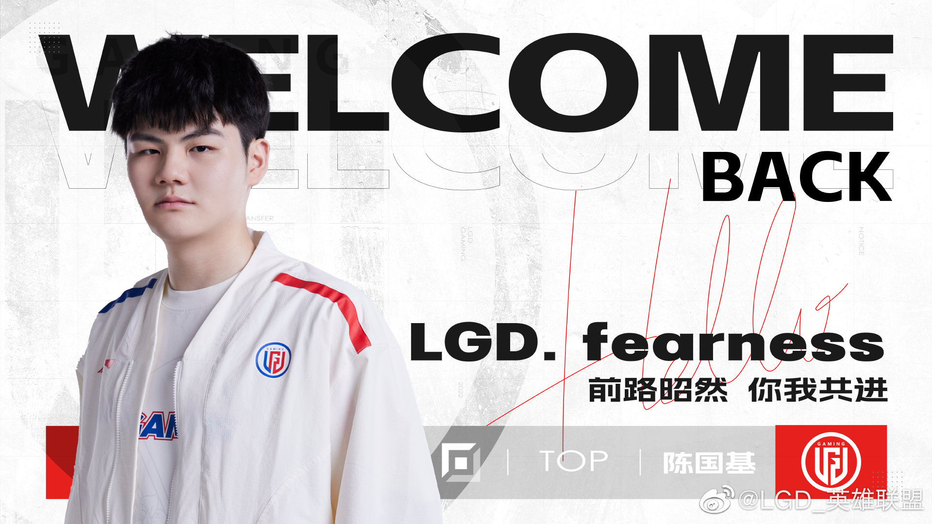 LGD官方：LGD.earness重新连接！