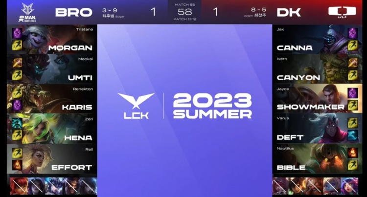 《英雄联盟》2023 LCK夏季赛赛报：拒绝被双杀！Deft维鲁斯发出穿云箭 团战更胜一筹DK击败BRO