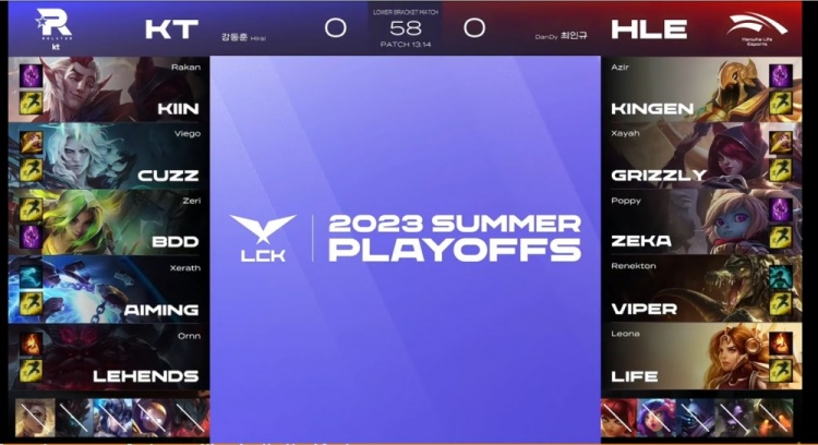 《英雄联盟》2023 LCK夏季赛季后赛赛报：这么BT吗？BDD泽拉斯射洲际巡航导弹Kiin羊来撞不停 KT拿首局